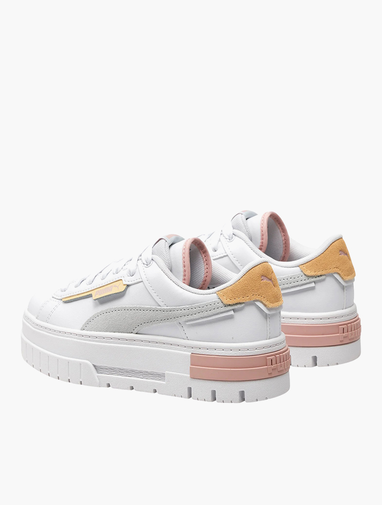MyRunway | Shop PUMA White & Dewdrop Mayze Crashed Junior Lace Up